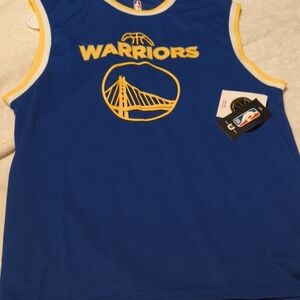 NBA Warriors Blue and Yellow Kids Jersey